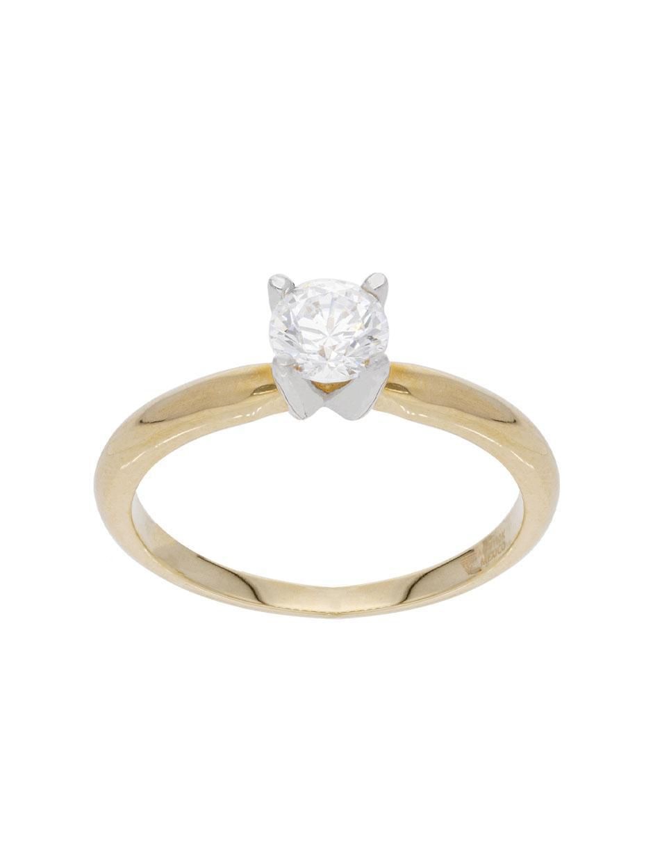 Anillo "de (si aplica)" redondo fonelli sin familia sin temática 14 k "de" oro blanco zirconia