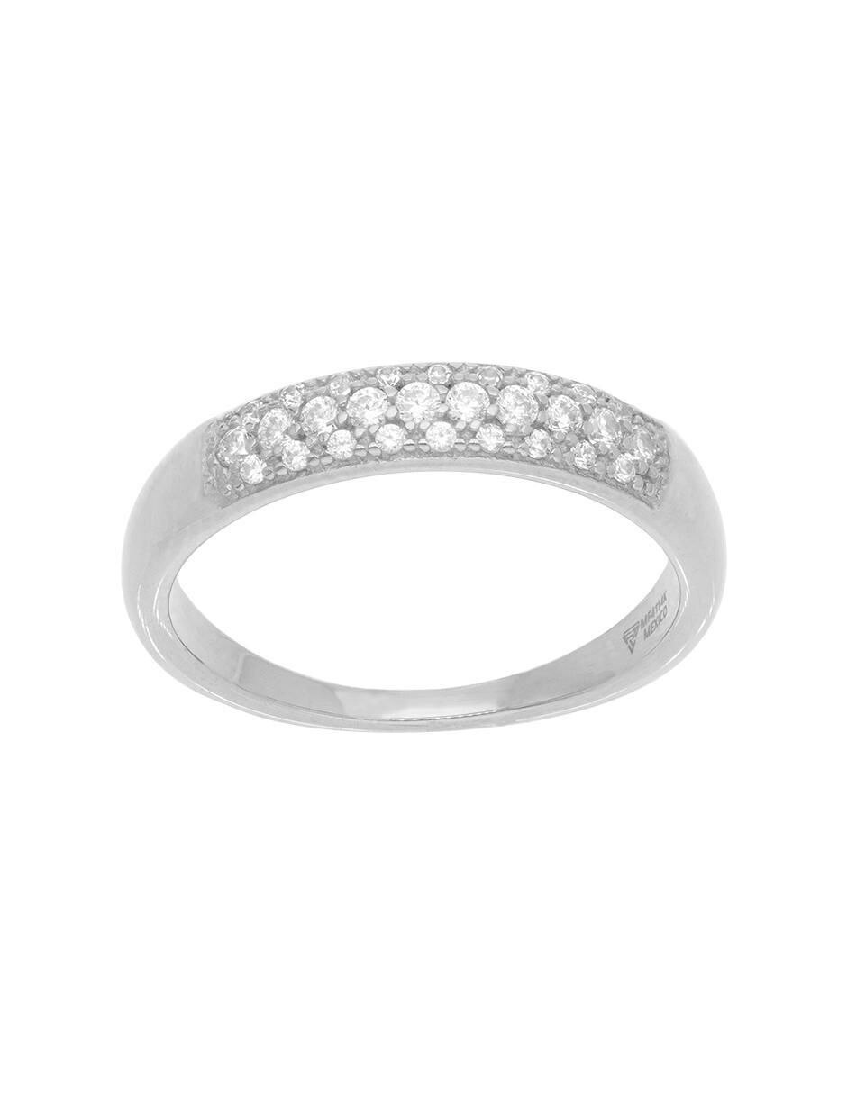 Anillo 14 k de oro rosa zirconia brillante 2