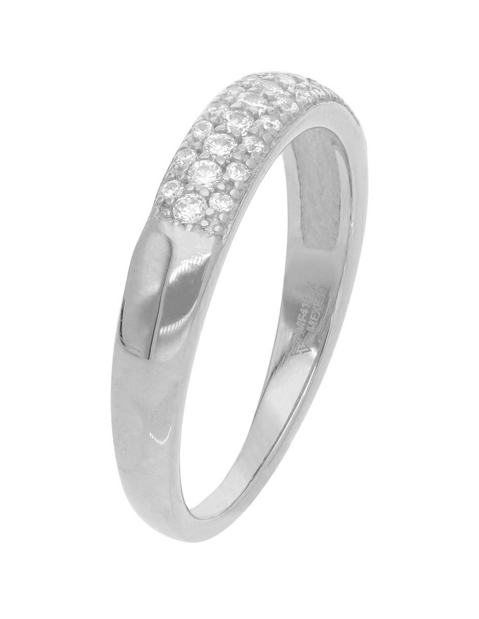 Anillo 14 k de oro rosa zirconia brillante 3