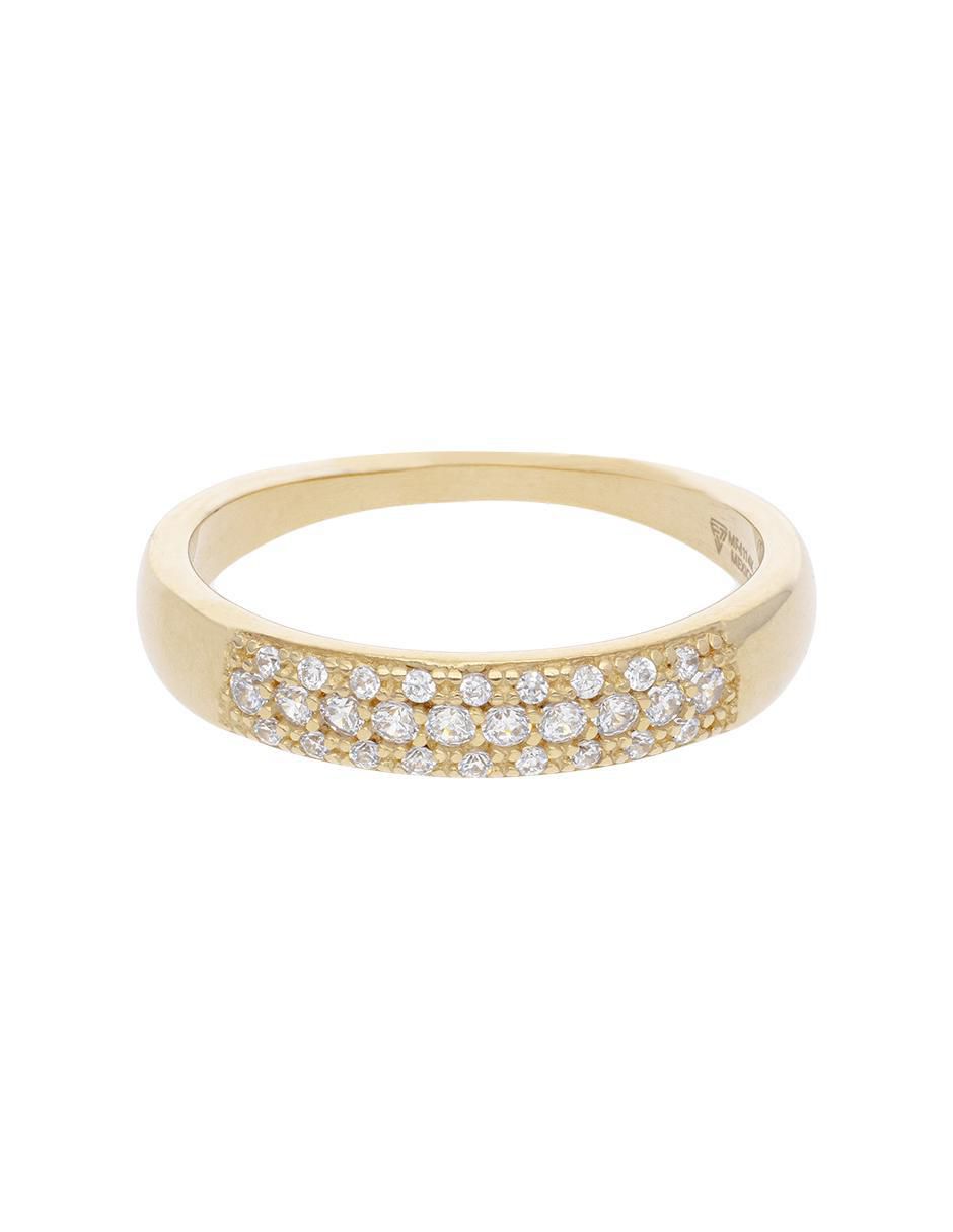 Anillo 14 k de oro rosa zirconia brillante Anillo 14 k de oro rosa zirconia brillante