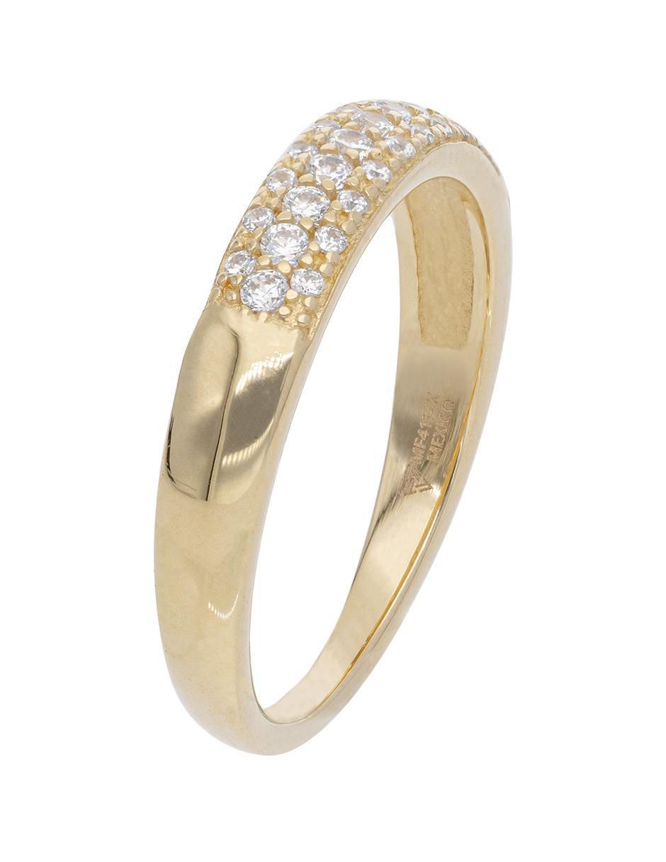 Anillo "de (si aplica)" redondo fonelli sin familia sin temática 14 k "de" oro rosa zirconia