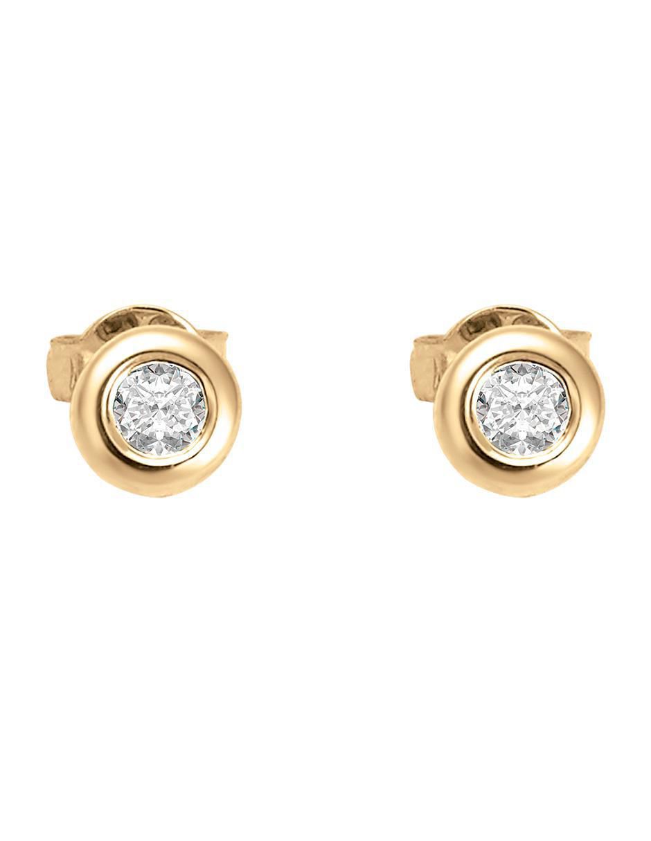 Broqueles circulares Ventus de oro amarillo con acabado brillante diamante Broqueles circulares Ventus de oro amarillo con acabado brillante diamante