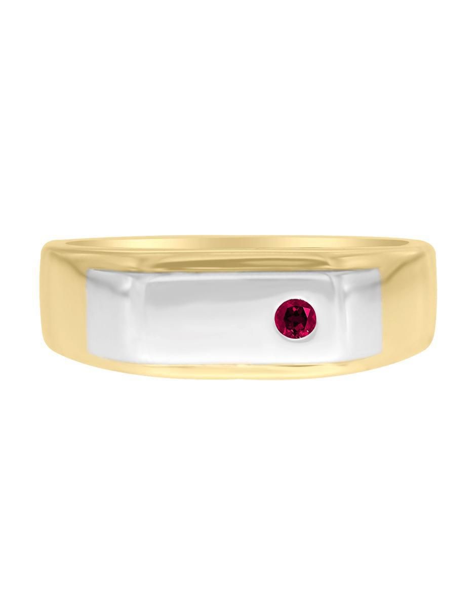 Anillo Joaquín 14 k de oro rubí brillante Anillo Joaquín 14 k de oro rubí brillante
