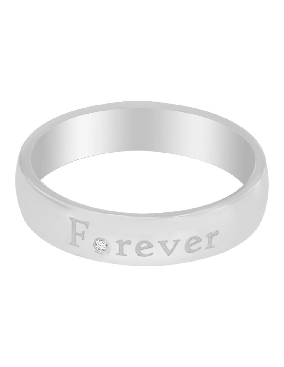 Anillo Forever 14 k de oro diamante brillante