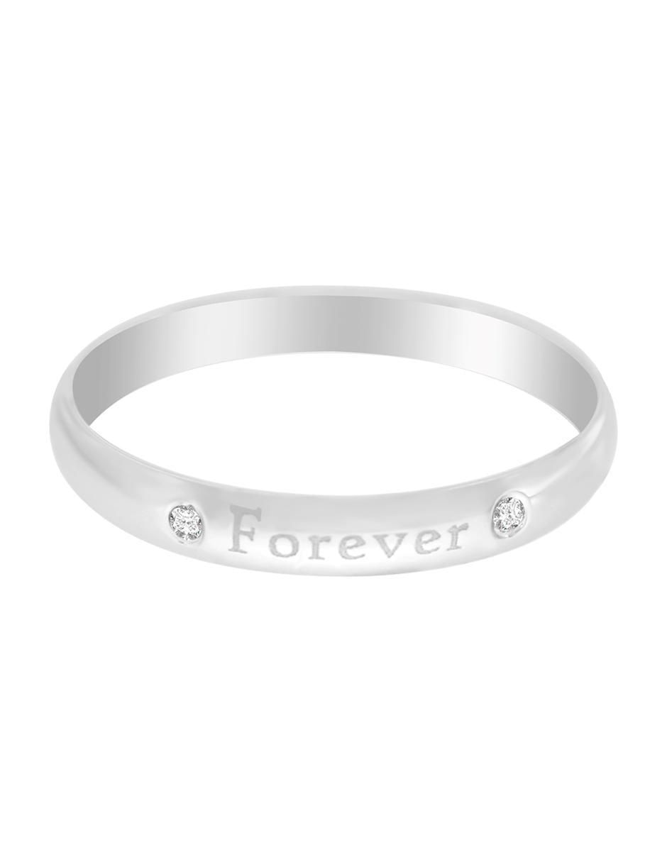 Anillo Forever 14 k de oro diamante brillante