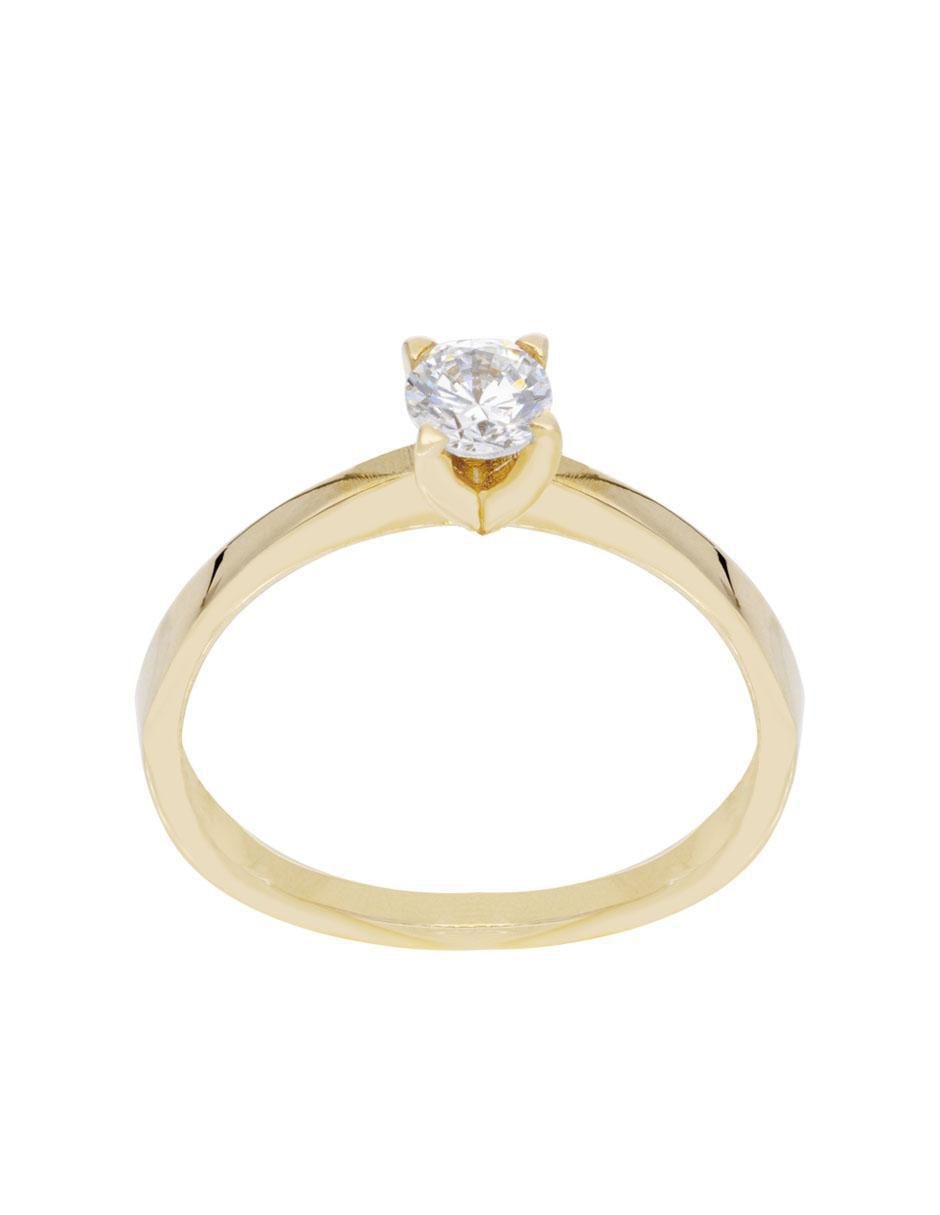 Anillo "de (si aplica)" redondo fonelli sin familia sin temática 14 k "de" oro amarillo zirconia