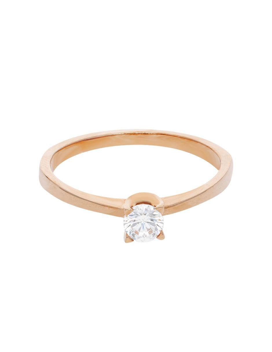 Anillo 14 k de oro amarillo zirconia brillante Anillo 14 k de oro amarillo zirconia brillante