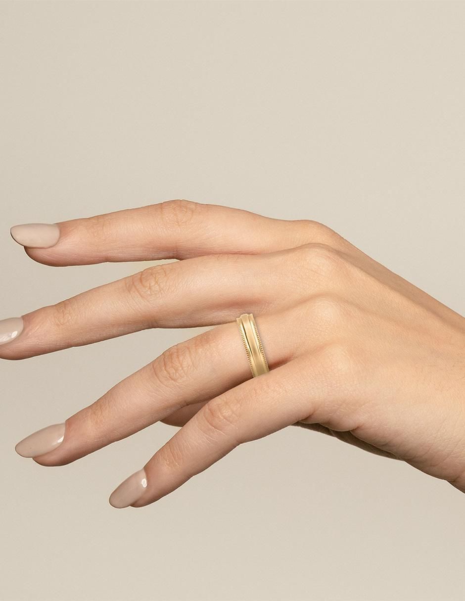 Argolla de oro 14 k Mano Forjada