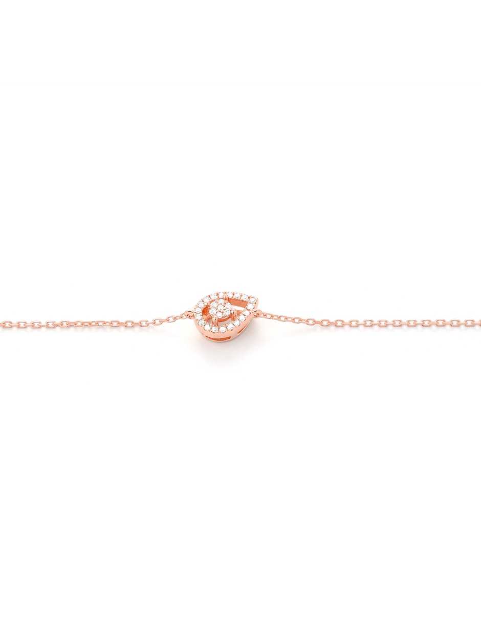 Pulsera de oro rosa 14 K Smart con acabado brillante 2