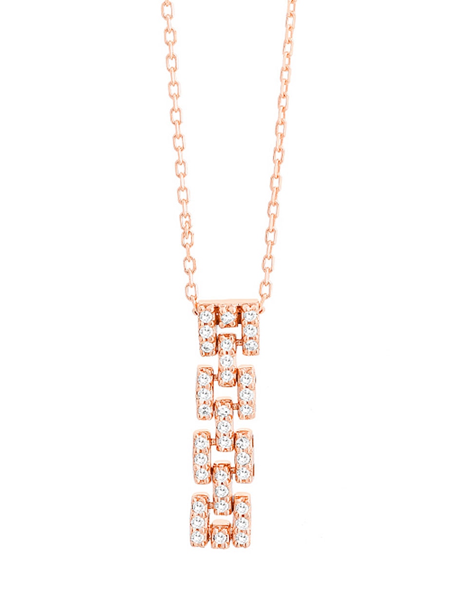 Colgante Y Dije de eslabones smart de oro rosa 14 K