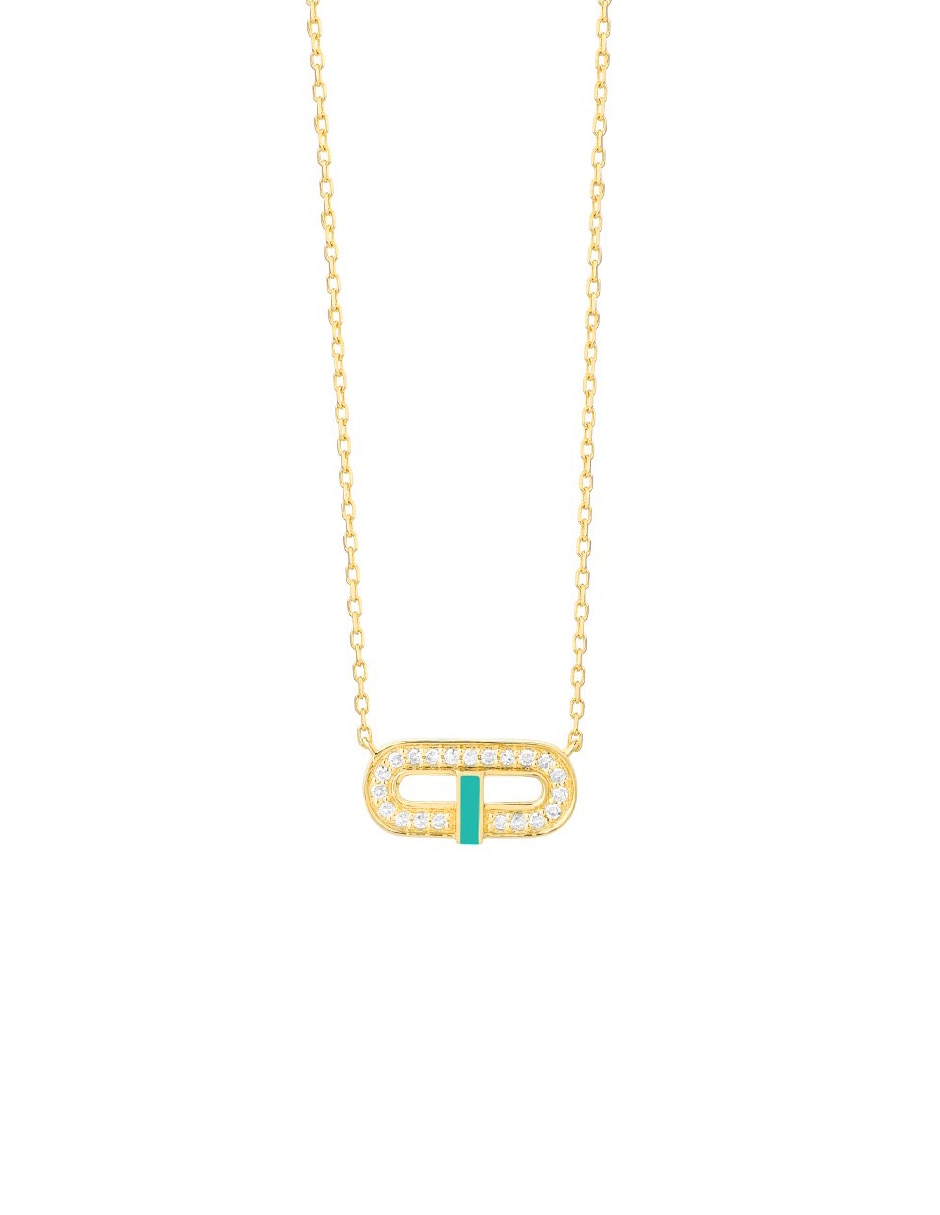 Colgante Y Dije ovalado smart de oro amarillo 14 K Colgante Y Dije ovalado smart de oro amarillo 14 K