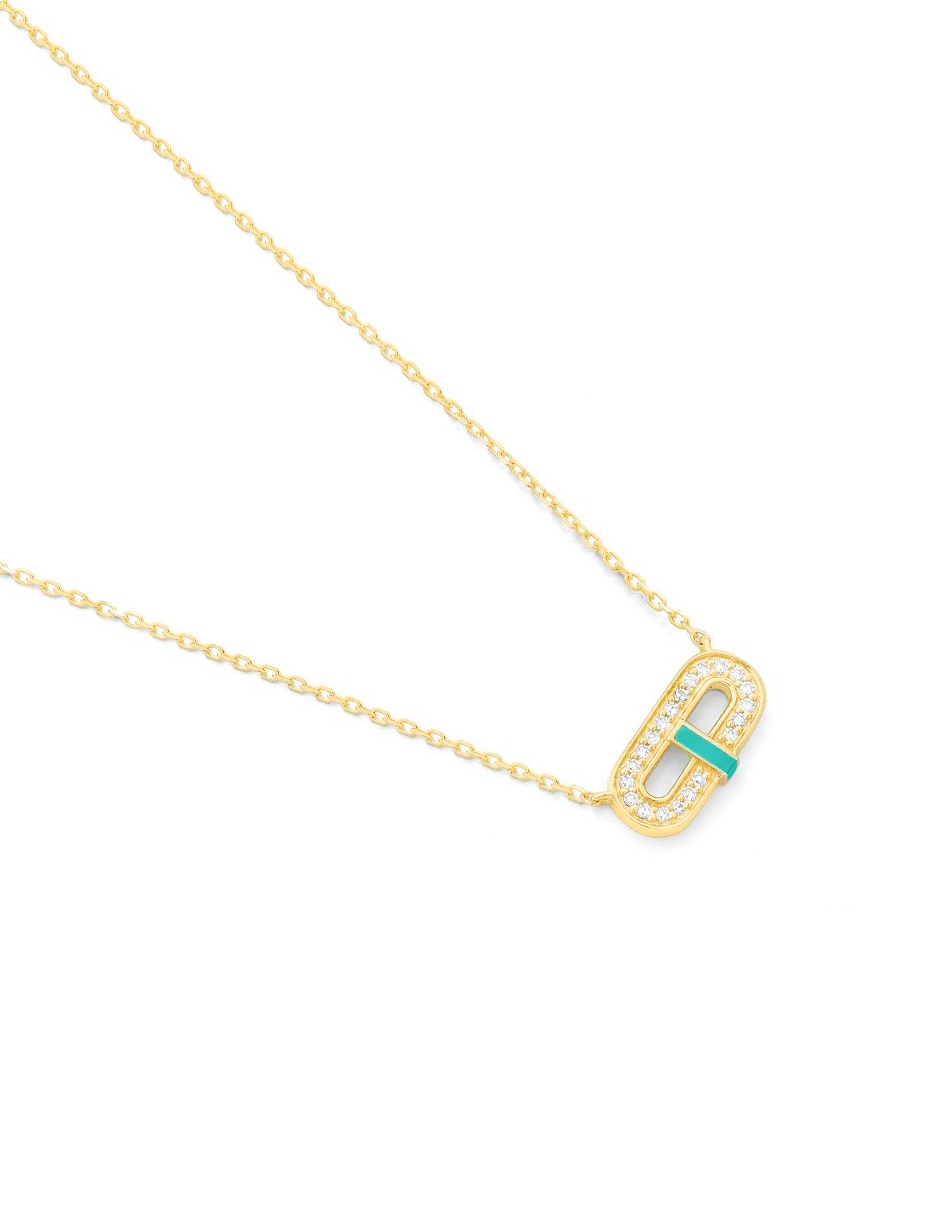Colgante Y Dije ovalado smart de oro amarillo 14 K 2