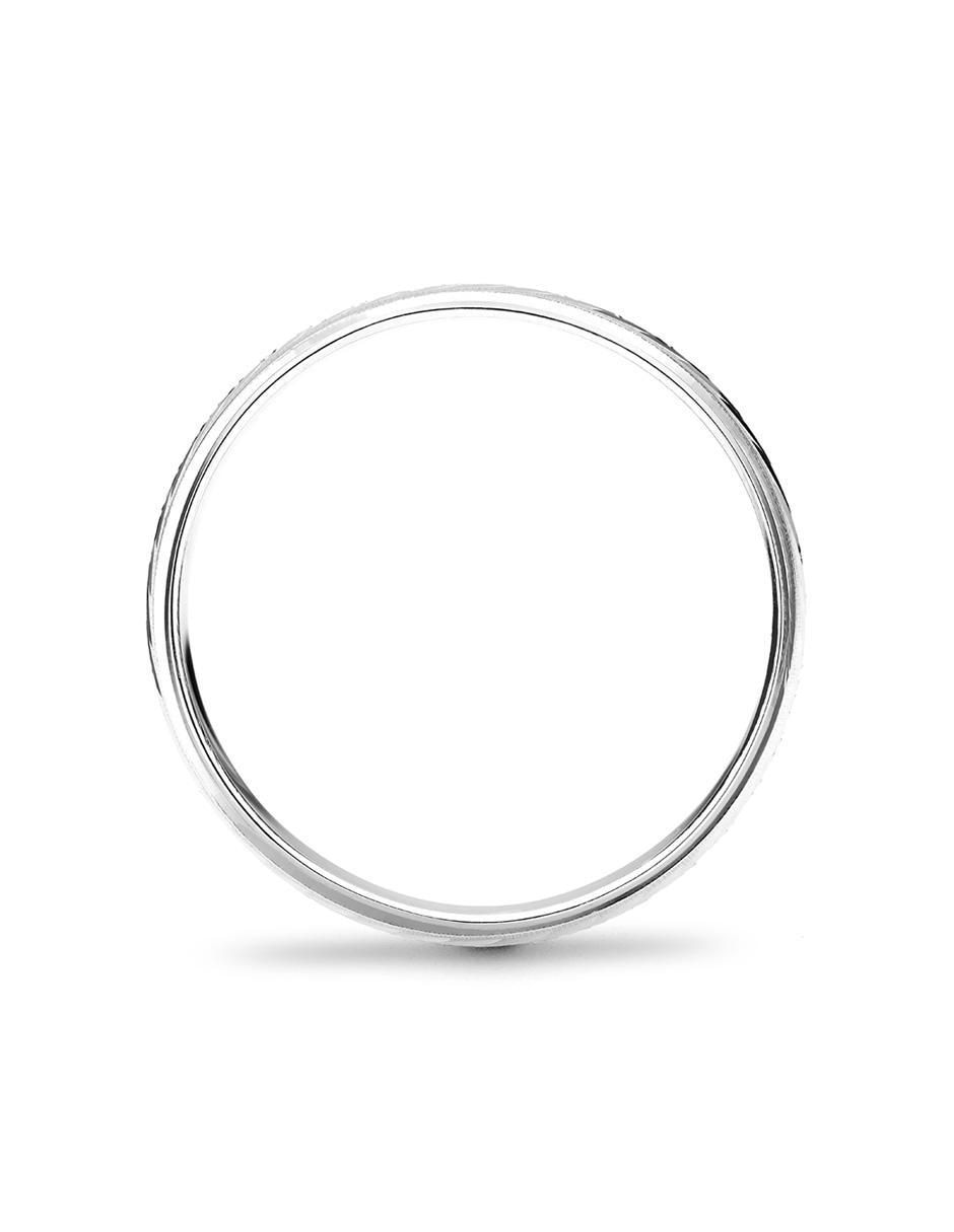 Argolla de oro blanco 14 k 3