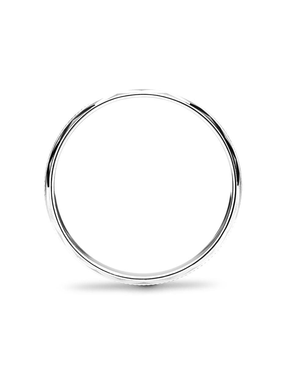 Argolla de oro blanco 14 k 3