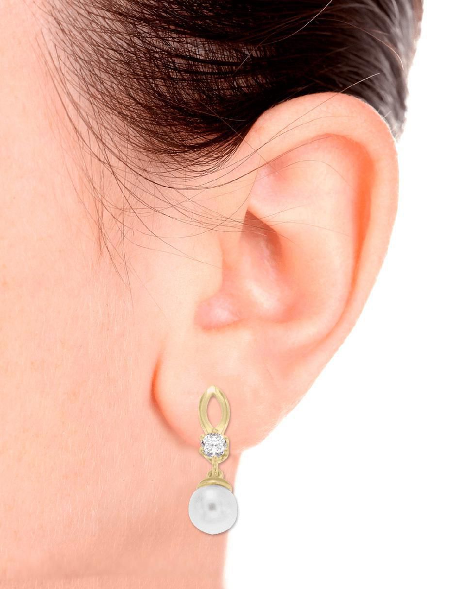 Corto "de (si aplica)" irregular sin temática fianelli tania "de" oro 14 k "con acabado" brillante perla y diamante
