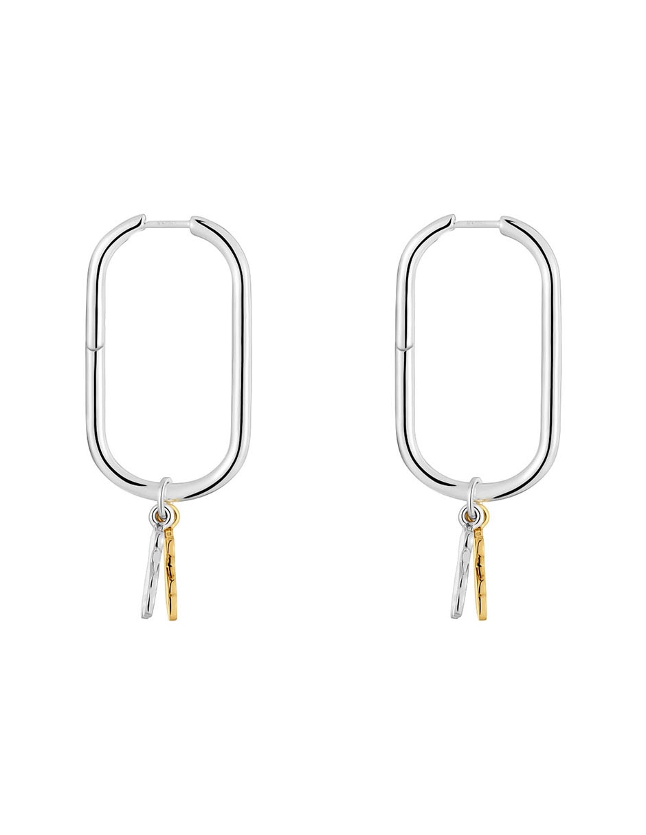 Aretes de aro Sweet Dolls de plata P 925 con acabado baño de oro 2