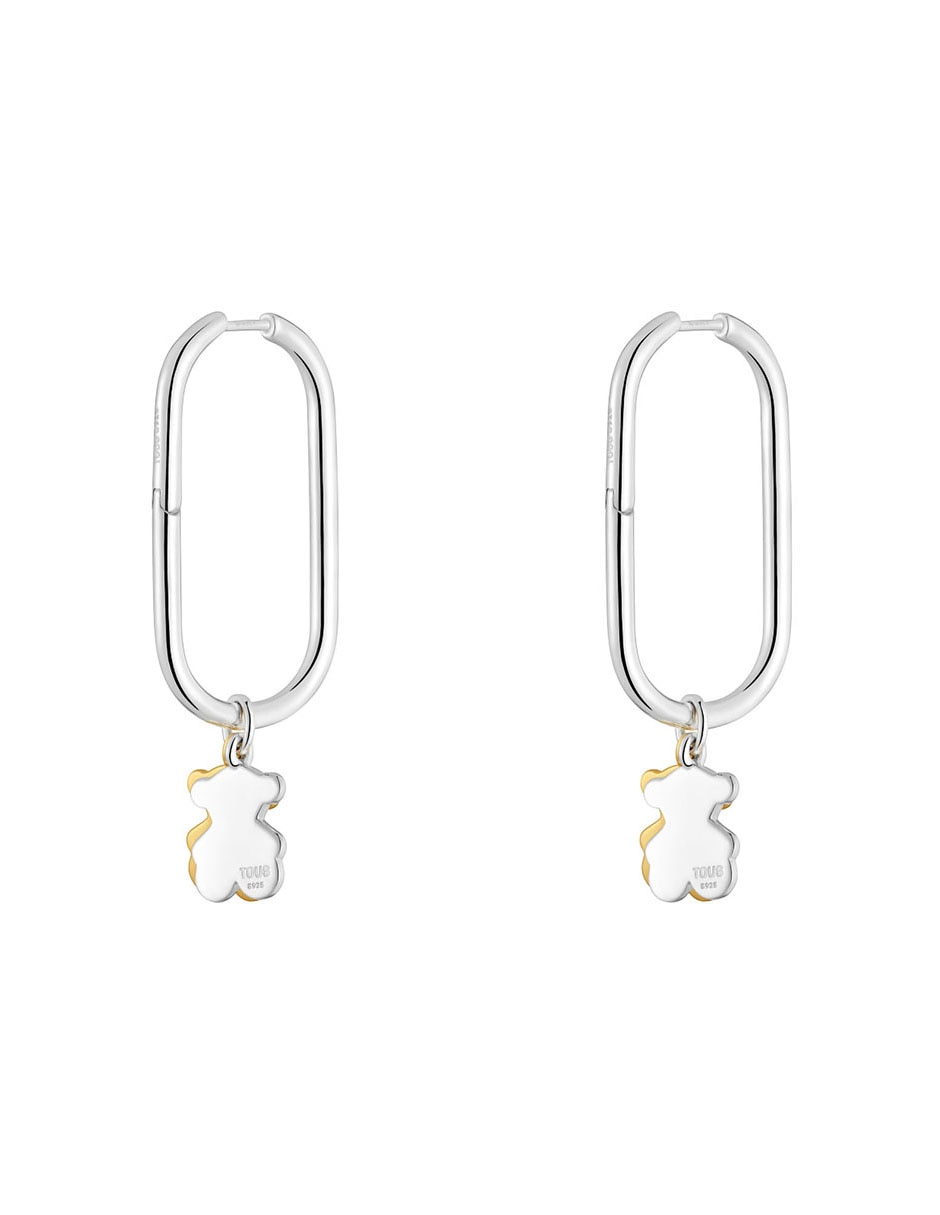 Aretes de aro Sweet Dolls de plata P 925 con acabado baño de oro 3