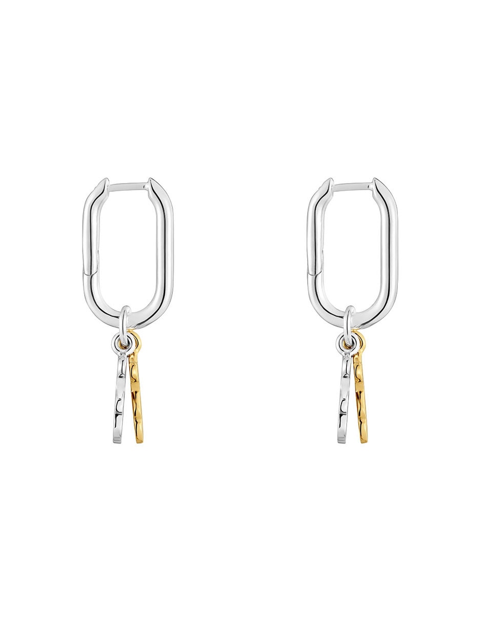 Aretes de aro Sweet Dolls de plata P 925 con acabado baño de oro 2
