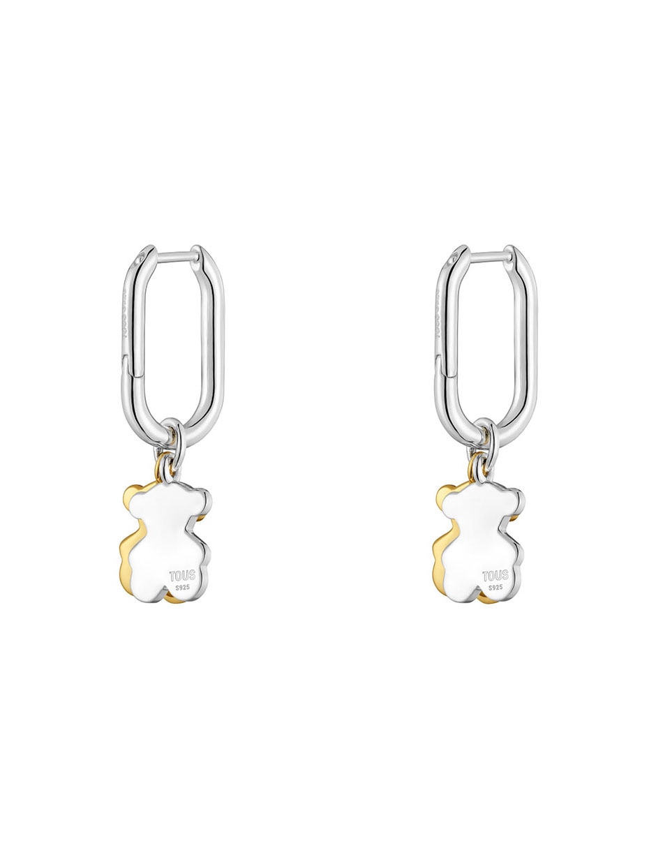 Aretes de aro Sweet Dolls de plata P 925 con acabado baño de oro 3