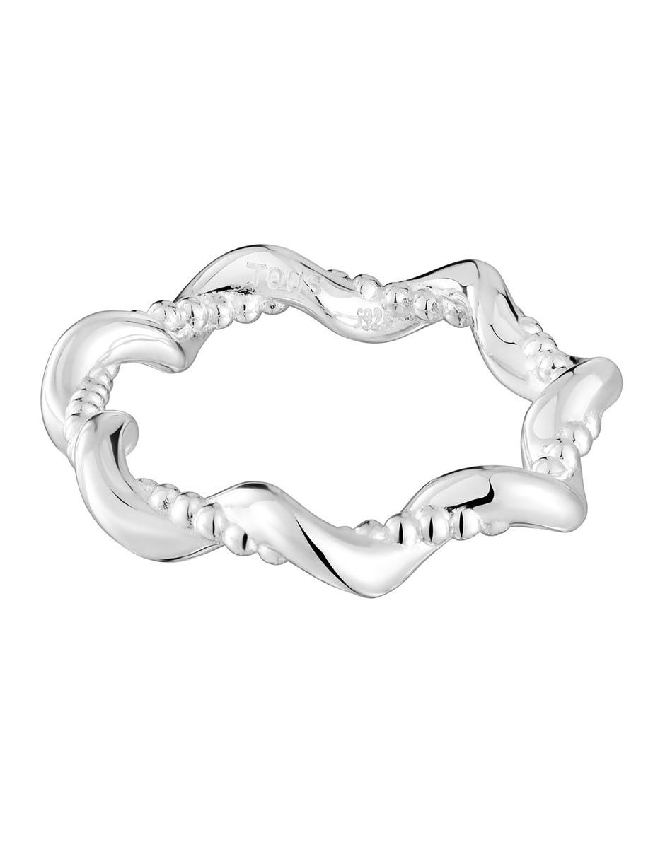 Anillo de estrella Twisted de plata brillante 2
