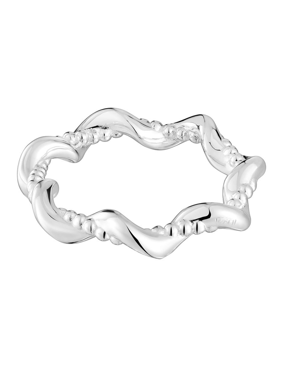 Anillo de estrella Twisted de plata brillante 3