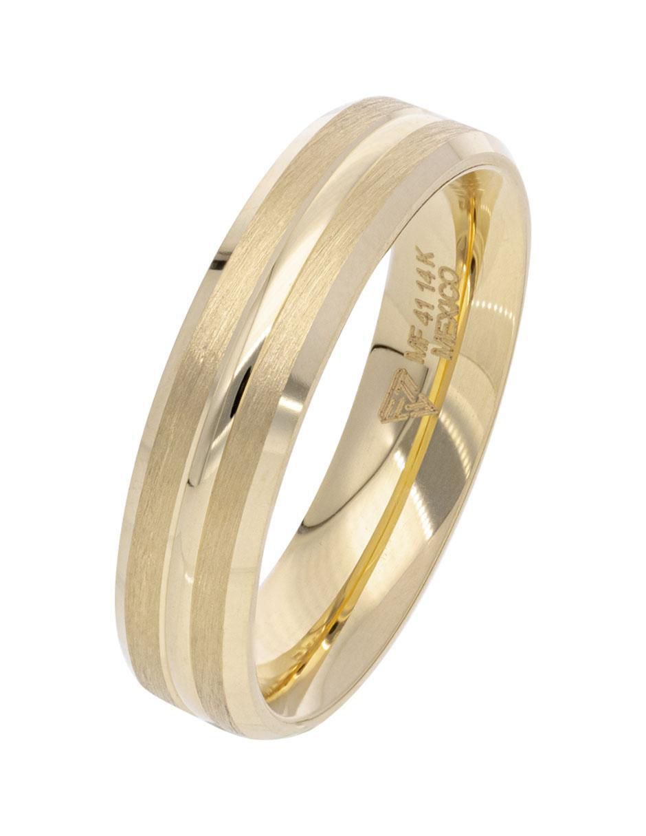 Anillo 14 k de oro brillante 3