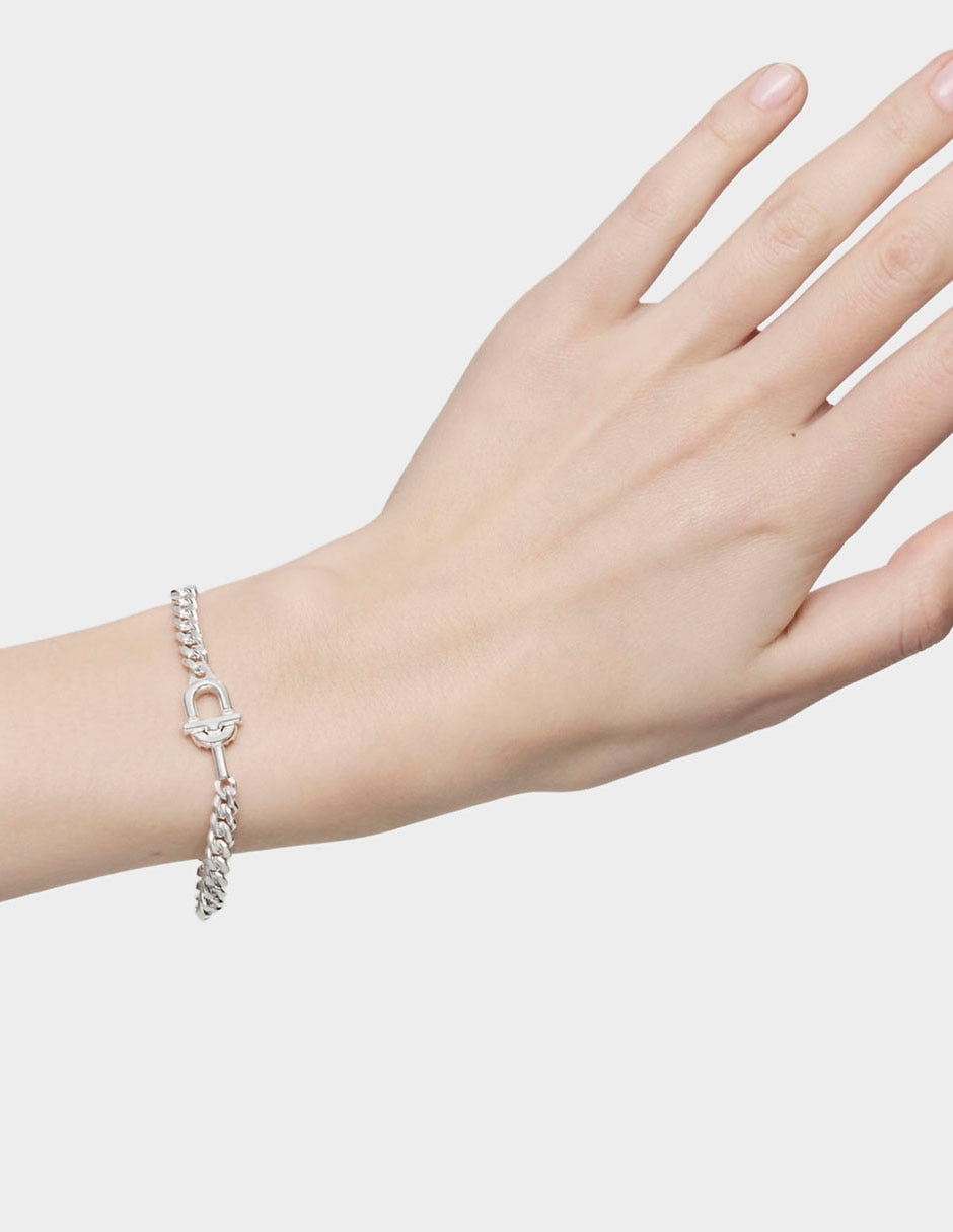 Pulsera de plata P 925 Manifiesto con acabado liso 6