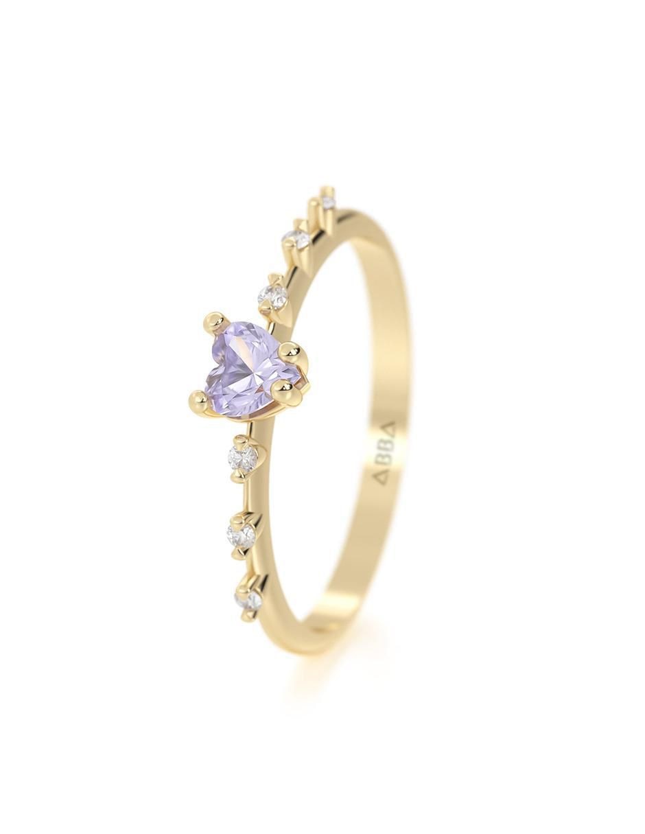 Anillo "de (si aplica)" corazón abba joyas sin familia sin temática 10 k "de" oro zirconia