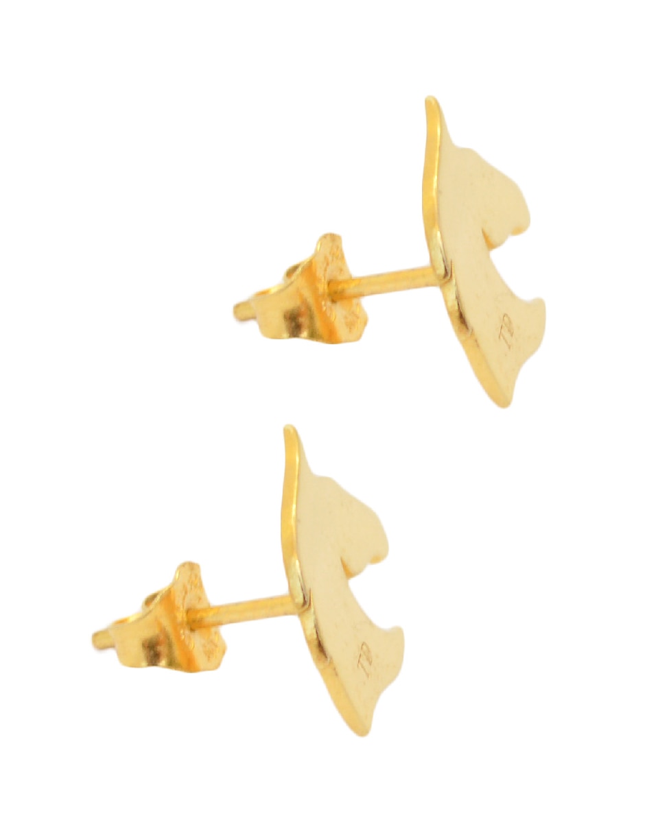 Broqueles de caballo Elegancia Equina de plata P 925 con acabado baño de oro 4