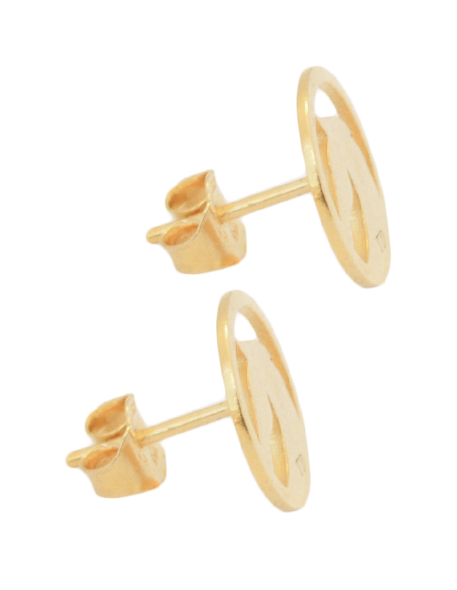 Broqueles de caballo Elegancia Equina de plata P 925 con acabado baño de oro 3