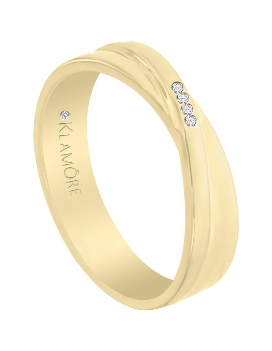 Argolla "de" oro 14 k klamore bernie diamante