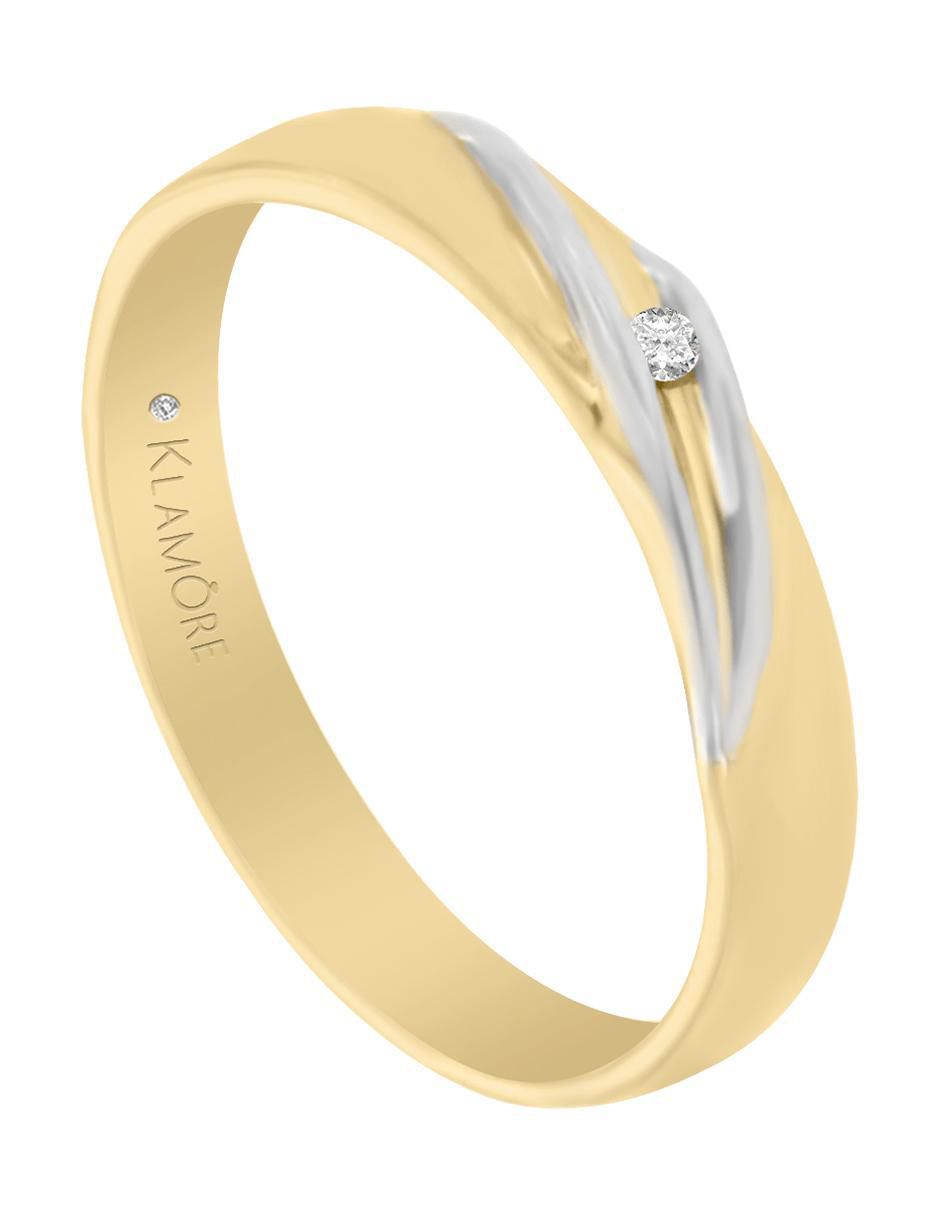Argolla "de" oro 14 k klamore andree diamante