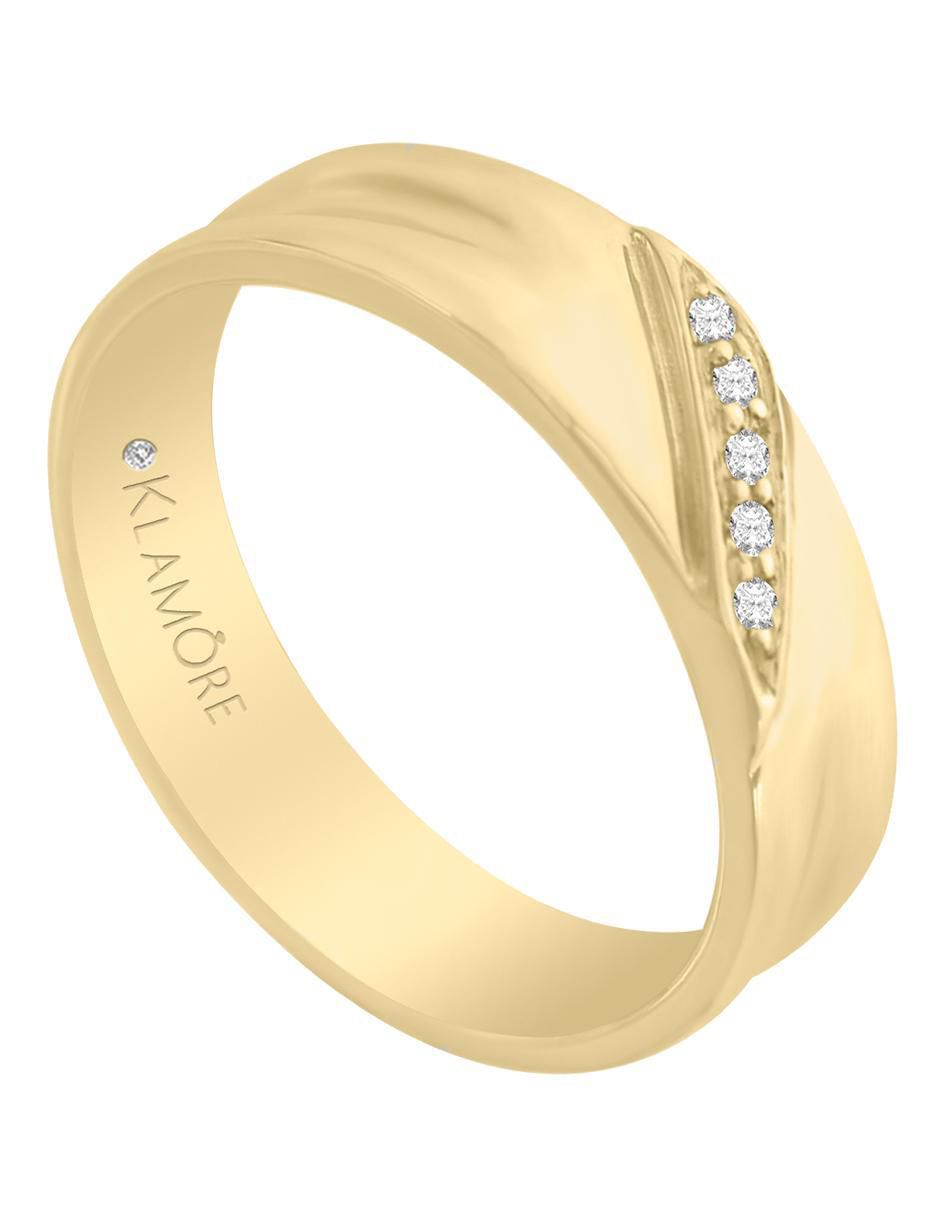 Argolla "de" oro 14 k klamore drial diamante