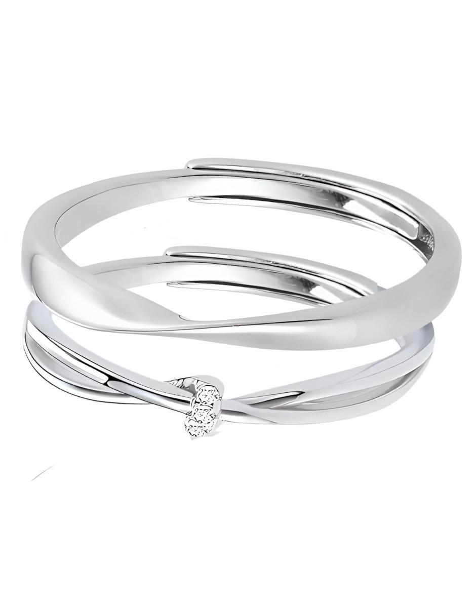 Set anillo P 925 de plata circonita brillante Set anillo P 925 de plata circonita brillante