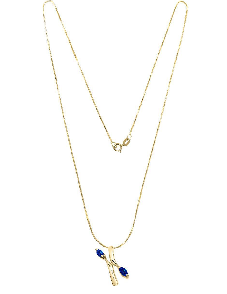 Colgante y dije "de" ninguna fascinare danna sin temática "de" oro 14 k zafiro
