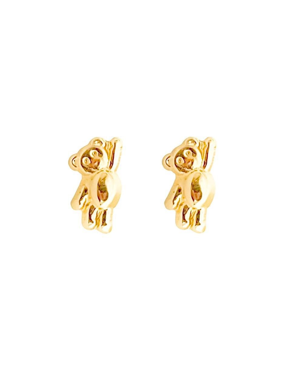Broqueles de oso de oro con acabado brillante Broqueles de oso de oro con acabado brillante