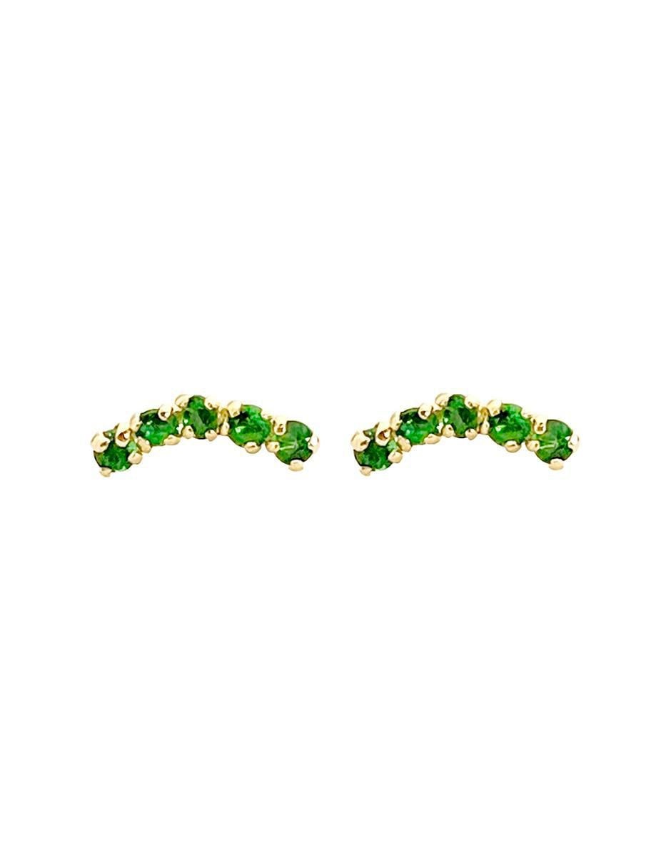 Broqueles de barra de oro con acabado brillante zirconia Broqueles de barra de oro con acabado brillante zirconia