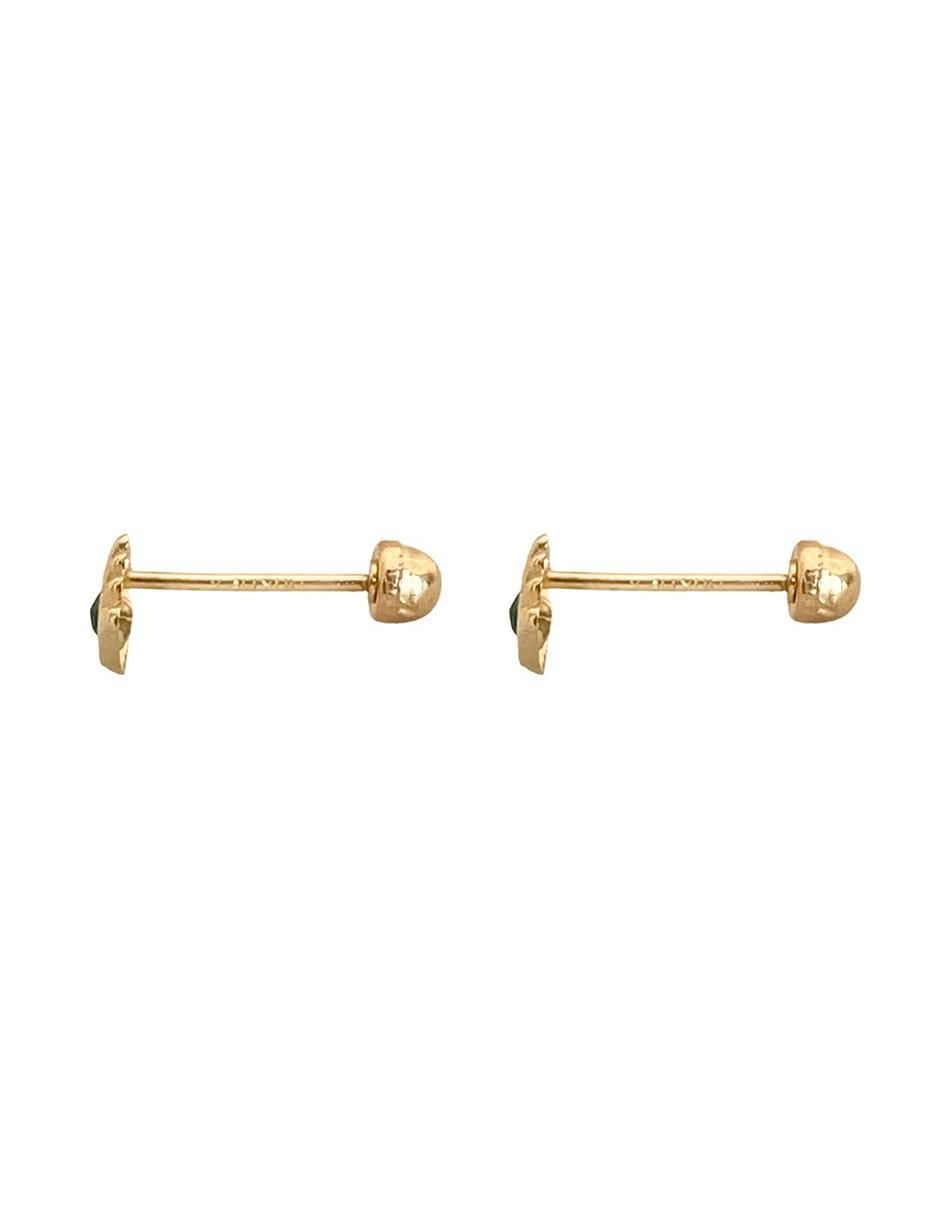 Broqueles de ojo turco de oro con acabado brillante zirconia 4