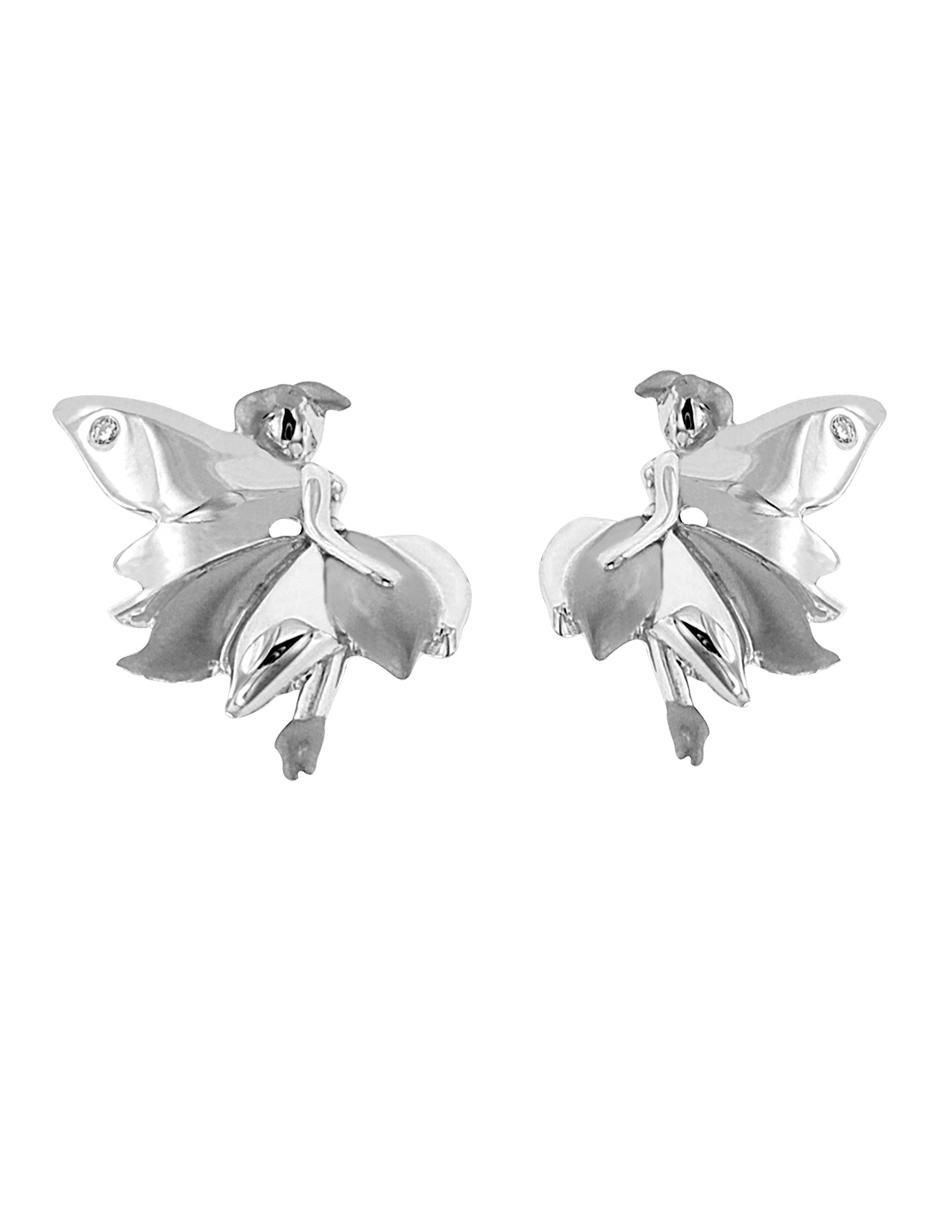 Aretes de hada Celin de oro con acabado brillante diamante Aretes de hada Celin de oro con acabado brillante diamante