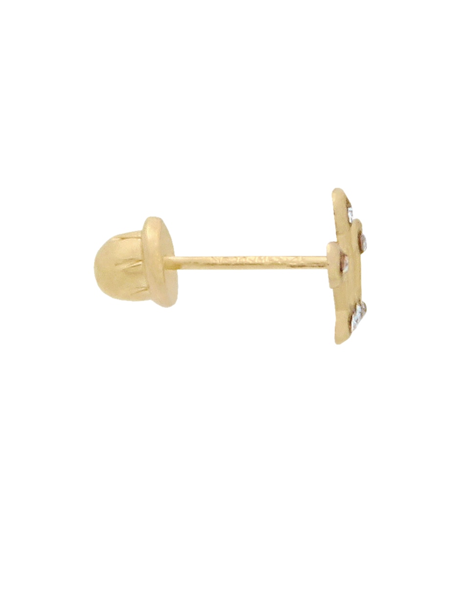 Broqueles de corona de oro amarillo 2