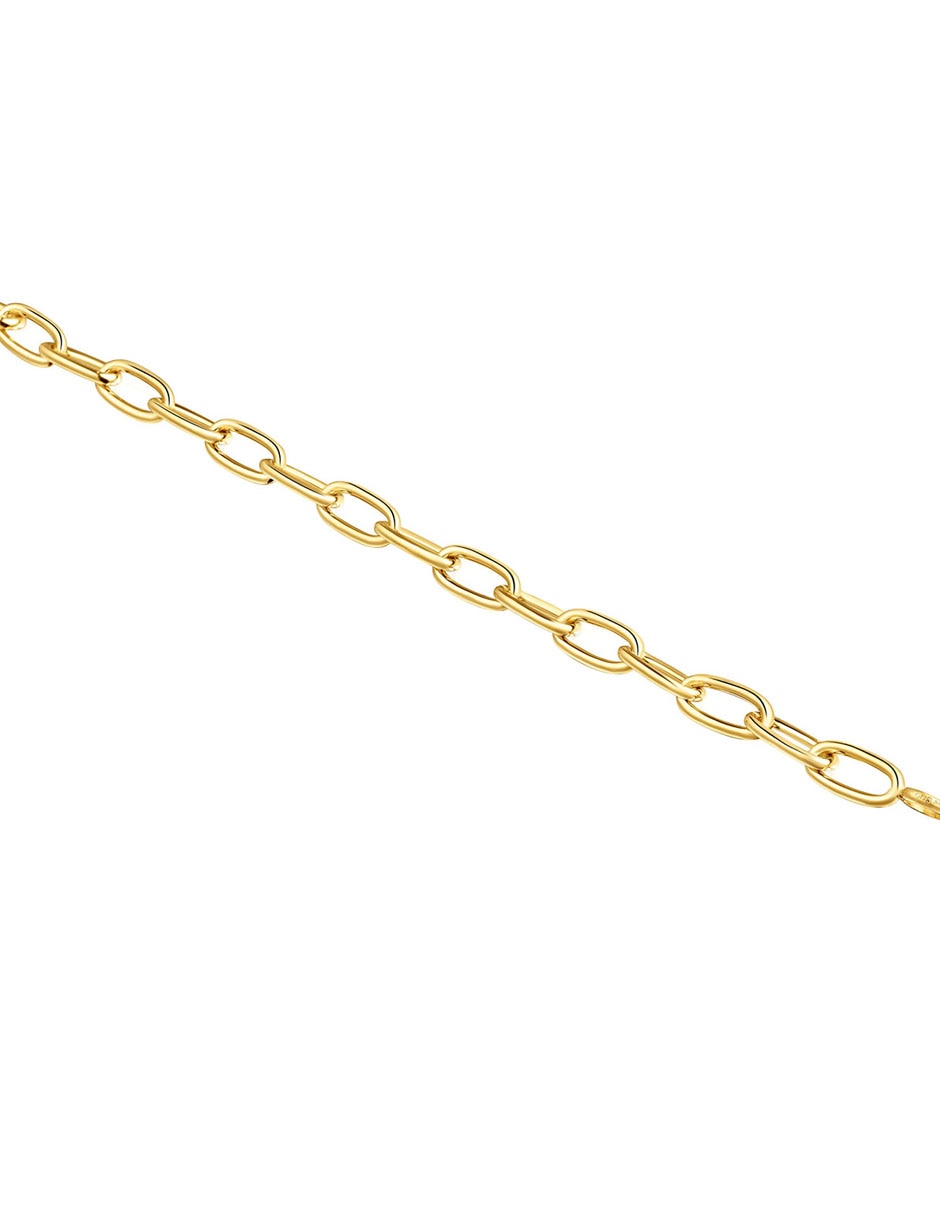 Pulsera de plata P 925 Hold Oval con acabado baño de oro 2
