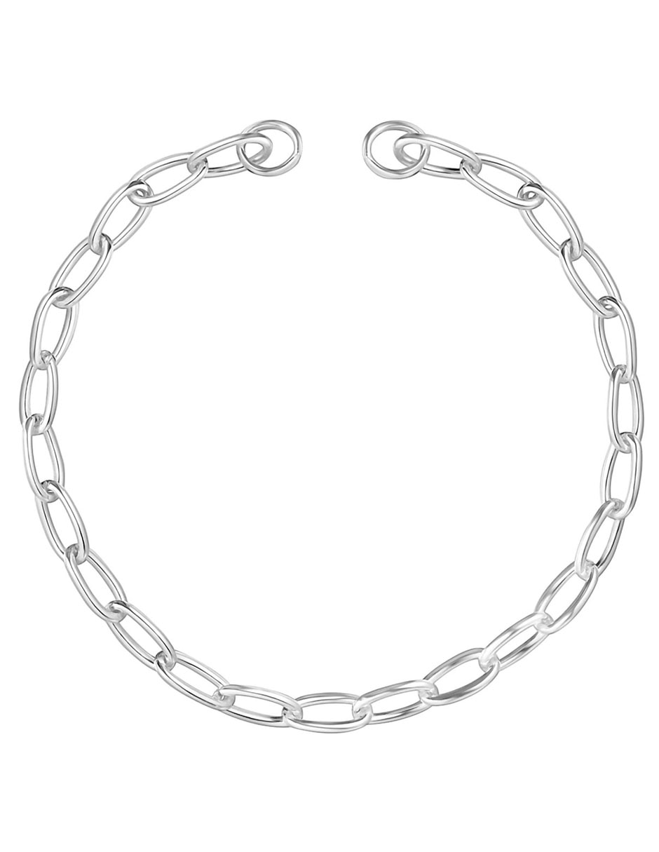Pulsera de plata P 925 Hold Oval con acabado liso