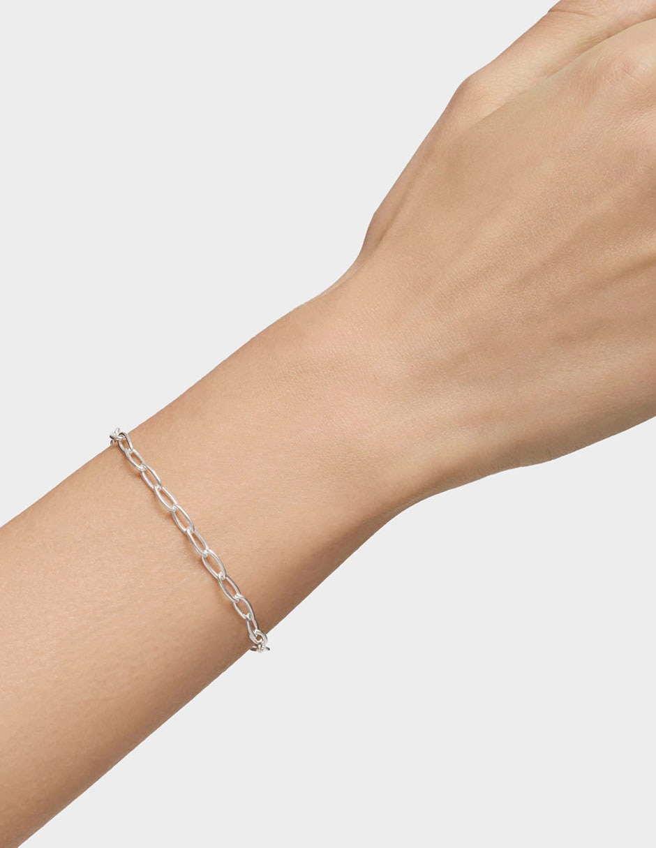 Pulsera de plata P 925 Hold Oval con acabado liso 4