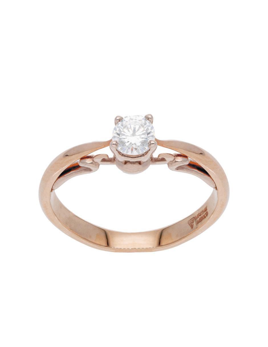 Anillo 10 k de oro amarillo zirconia brillante 2