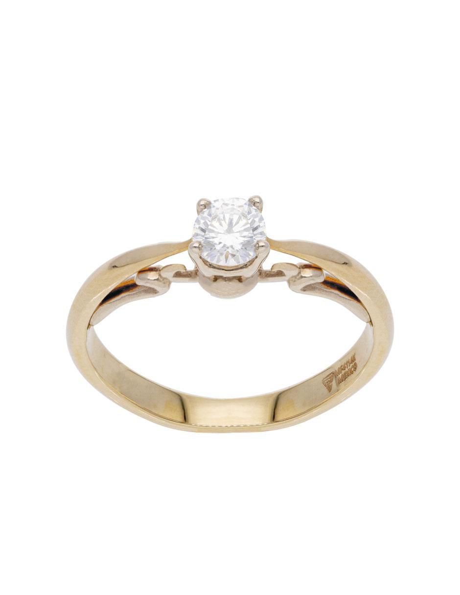 Anillo "de (si aplica)" redondo fonelli sin familia sin temática 10 k "de" oro amarillo zirconia
