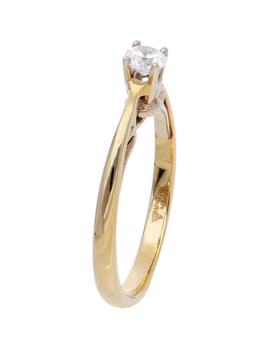 Anillo "de (si aplica)" redondo fonelli sin familia sin temática 10 k "de" oro amarillo zirconia