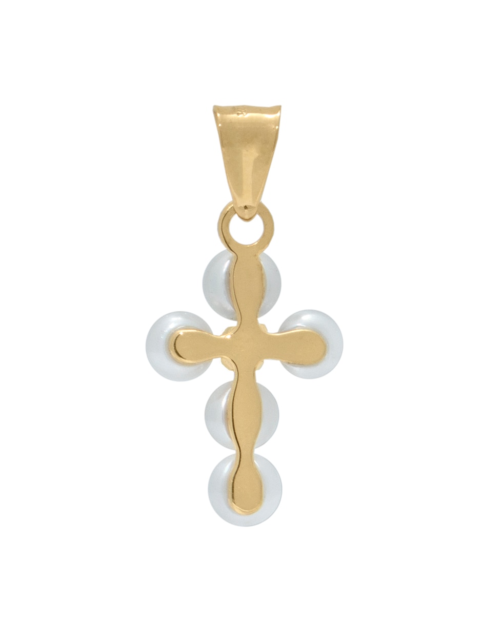 Dije de cruz de oro amarillo 14 K 2