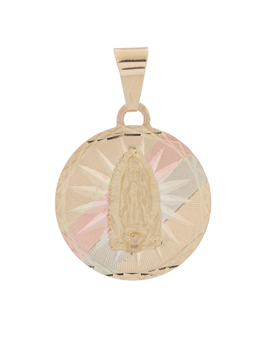 Medalla circular virgen de guadalupe de oro 14 K Medalla circular virgen de guadalupe de oro 14 K