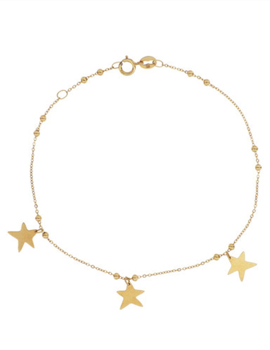 Pulsera de oro 14 k con acabado pulido Pulsera de oro 14 k con acabado pulido