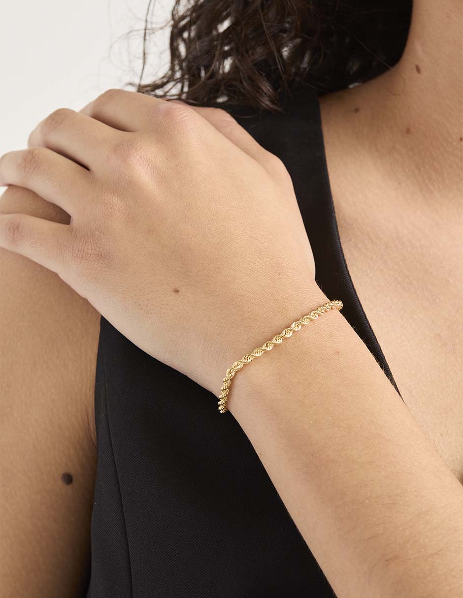 Pulsera de oro 14 K con acabado pulido 3